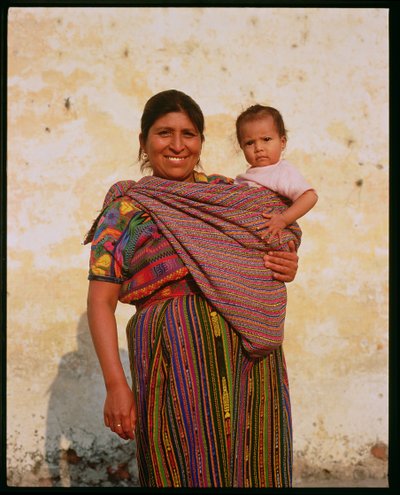 Madre e hijo indios de frente de Unbekannt Unbekannt